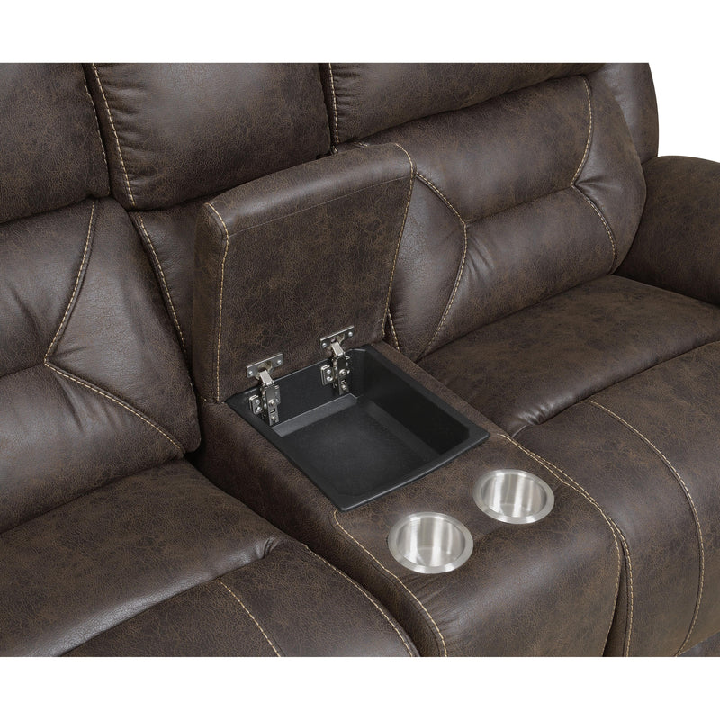 Steve Silver Furniture Aria Power Reclining Leather Look Loveseat AA950LBN IMAGE 4