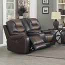 Steve Silver Furniture Park Avenue Power Reclining Polyurethane Loveseat KA950CLBN IMAGE 1