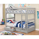 Furniture of America California CM-BK588T-GY Twin/Twin Bunk Bed IMAGE 1