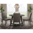  Elements International Round Cross Dining Table DCR500RDTE IMAGE 4