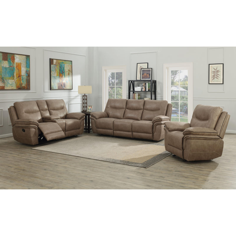 Steve Silver Furniture Isabella Reclining Leather Look Loveseat with Console IS850CLS IMAGE 2