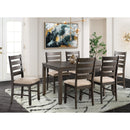 Elements International Brock 7 pc Dinette DBR1007DS IMAGE 2
