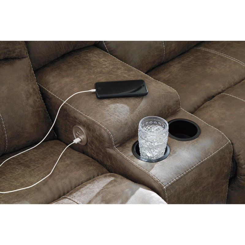 Benchcraft Segburg Power Reclining Leather Look 4 pc Sectional 3430359/3430377/3430354/3430362 IMAGE 6