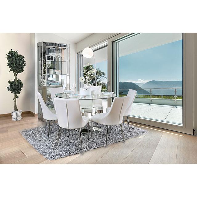 Furniture of America Izzy CM3384WH-SC-2PK Side Chair IMAGE 2