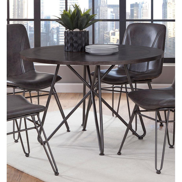 Steve Silver Furniture Round Derek Dining Table with Pedestal Base DK450T/DK450B IMAGE 1