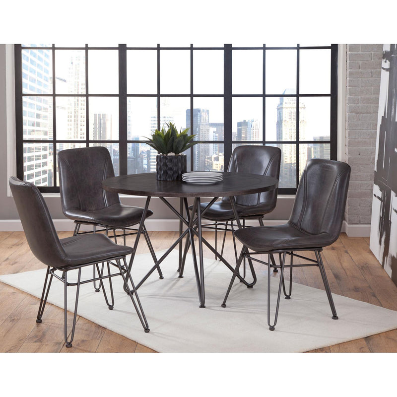 Steve Silver Furniture Round Derek Dining Table with Pedestal Base DK450T/DK450B IMAGE 3