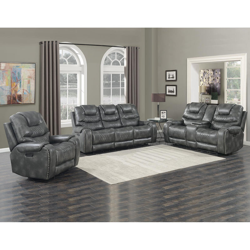 Steve Silver Furniture Park Avenue Power Polyurethane Recliner KA950CG IMAGE 3