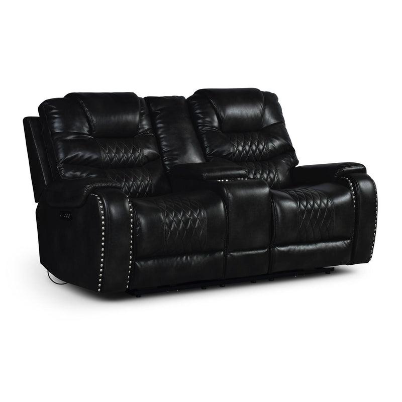 Steve Silver Furniture Park Avenue Power Reclining Polyurethane Loveseat KA950CLB IMAGE 2