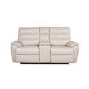 Steve Silver Furniture Duval Power Reclining Leather Loveseat with Console DU850L IMAGE 1