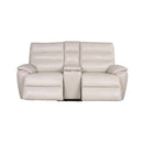 Steve Silver Furniture Duval Power Reclining Leather Loveseat with Console DU850L IMAGE 2