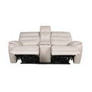 Steve Silver Furniture Duval Power Reclining Leather Loveseat with Console DU850L IMAGE 3