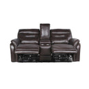 Steve Silver Furniture Fortuna Power Reclining Leather Loveseat with Console FT850LC IMAGE 3
