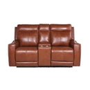 Steve Silver Furniture Natalia Power Reclining Leather Loveseat with Console NT850LC IMAGE 1