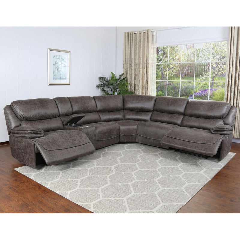 Steve Silver Furniture Plaza Power Reclining Fabric/Leather Look 6 pc Sectional ZA950AC/ZA950APR/ZA950C/ZA950LAPR/ZA950W/ZA950RAPR IMAGE 4
