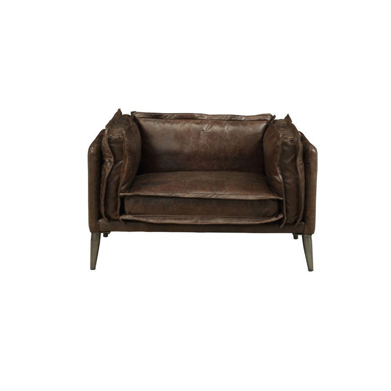 Acme Furniture Porchester Stationary Leather Chair 52482 IMAGE 2