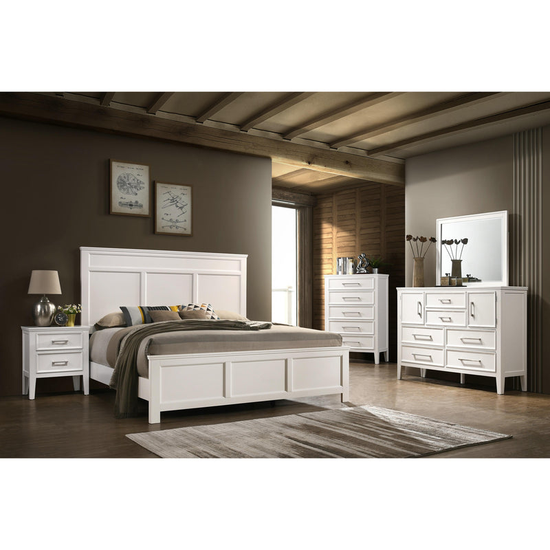 New Classic Furniture Andover B677W Queen Panel Bed - White IMAGE 6