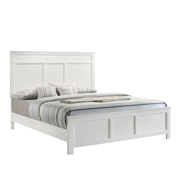 New Classic Furniture Andover B677W King Panel Bed - White IMAGE 1