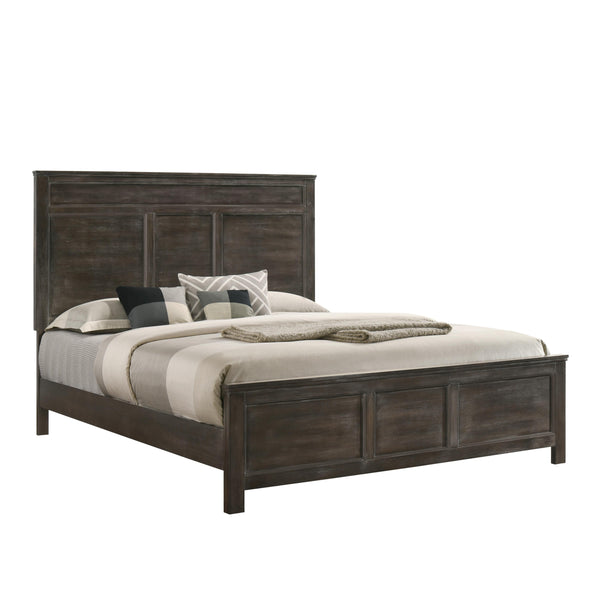 New Classic Furniture Andover B677B Queen Panel Bed - Nutmeg IMAGE 1
