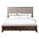 New Classic Furniture Cagney B594G King Upholstered Bed - Vintage Gray IMAGE 1