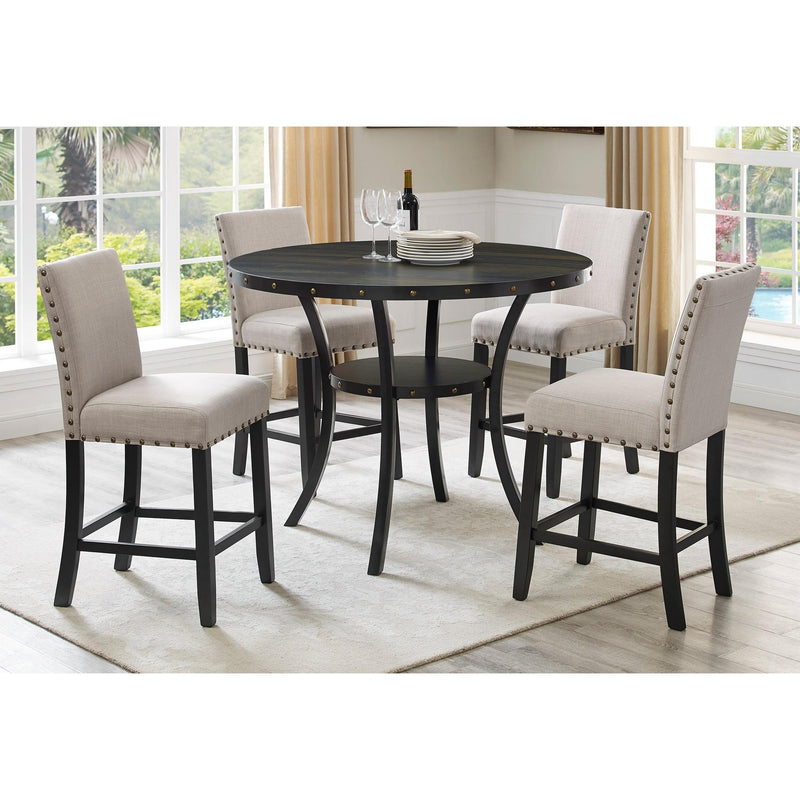 New Classic Furniture Crispin D162-CT-SMK Counter Height Dining Table - Smoke IMAGE 5