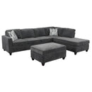  Coaster Furniture Mccord 509348 Rectangular Upholstered Ottoman - Dark Grey IMAGE 1