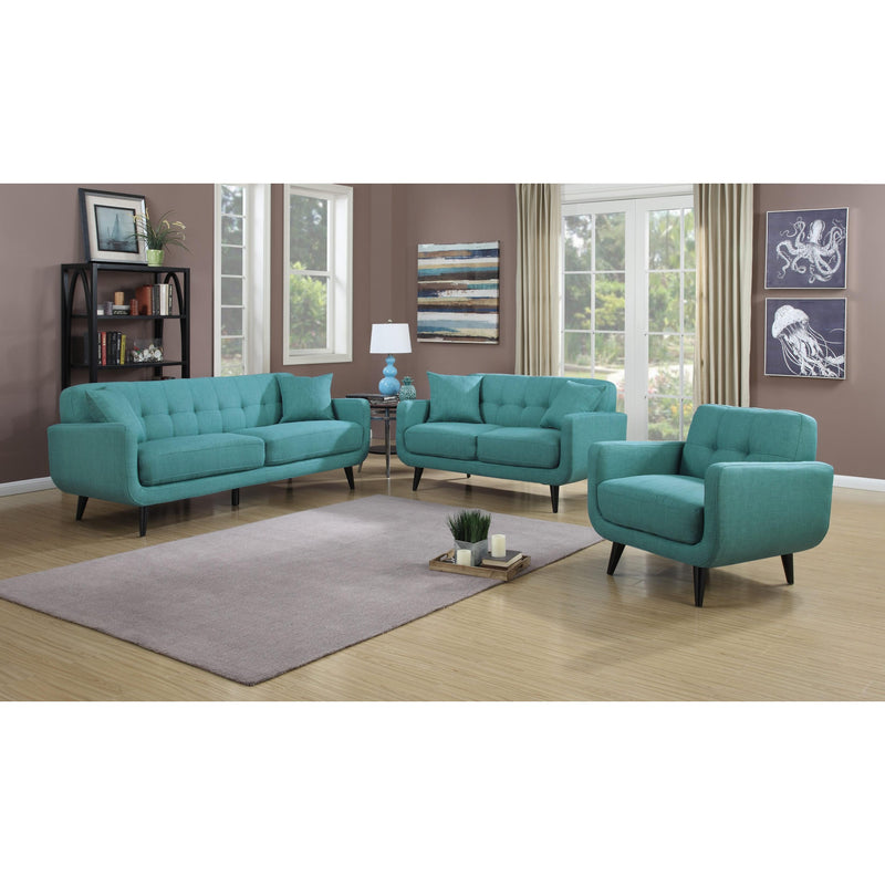  Elements International Hadley UHD087200NP Loveseat - Heirloom Teal IMAGE 2