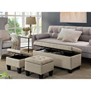  Elements International Ethan UEH082100CA Storage Bench Set - Heirloom Natural IMAGE 3