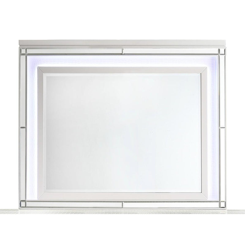 New Classic Furniture Valentino BA9698W Lighted Mirror - White IMAGE 1