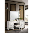 New Classic Furniture Valentino BA9698W Vanity Stool - White IMAGE 3