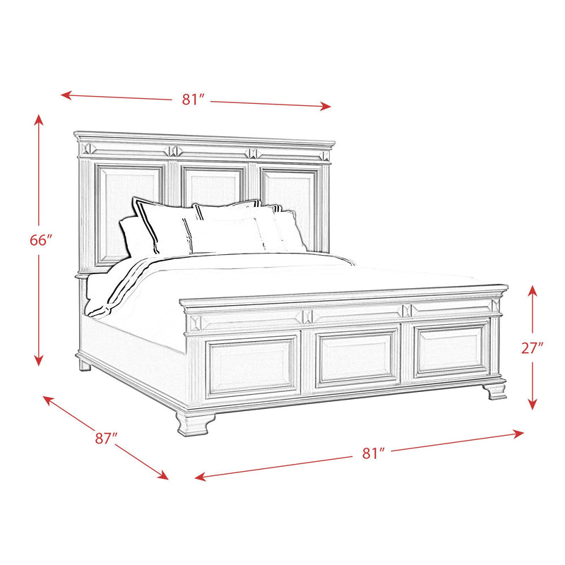  Elements International Calloway CY700KB King Panel Bed IMAGE 8