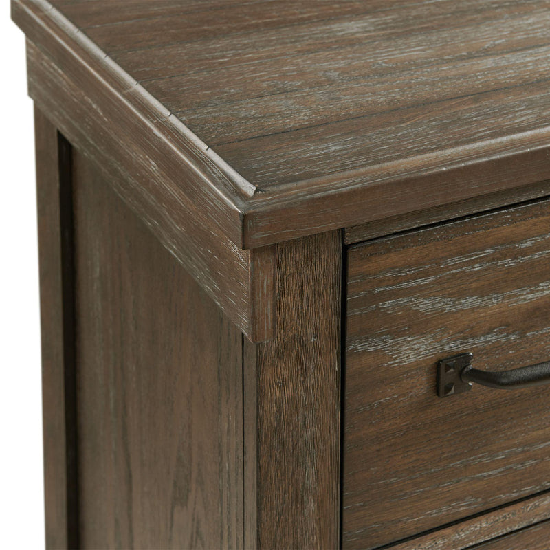  Elements International Scott SC300DRMR Dresser with Mirror Set - Walnut IMAGE 5