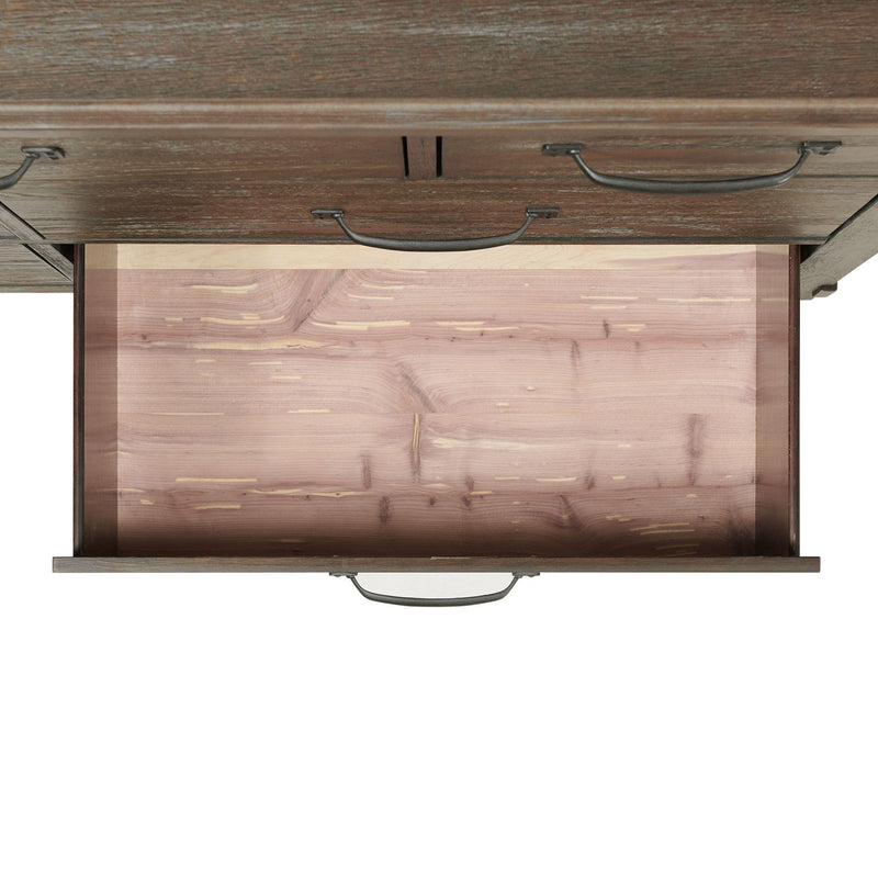  Elements International Scott SC300DRMR Dresser with Mirror Set - Walnut IMAGE 7