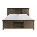  Elements International Scott SC370KB King Platform Storage Bed - Walnut IMAGE 2