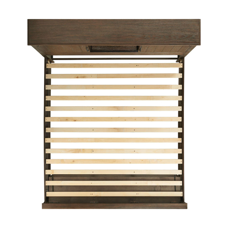  Elements International Scott SC370KB King Platform Storage Bed - Walnut IMAGE 4