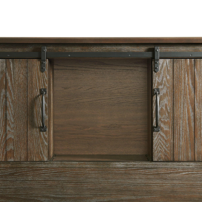 Elements International Scott SC370KB King Platform Storage Bed - Walnut IMAGE 8
