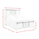  Elements International Scott SC370QB Queen Platform Storage Bed - Walnut IMAGE 12