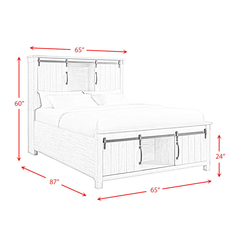  Elements International Scott SC370QB Queen Platform Storage Bed - Walnut IMAGE 12