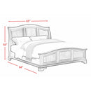  Elements International Cameron CM750QB Queen Panel Bed - Cherry IMAGE 3