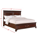  Elements International Canton Cherry CN350KB King Storage Bed IMAGE 3
