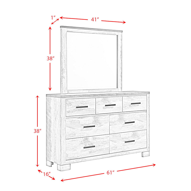  Elements International Millers Cove MC300DRMR Dresser with Mirror IMAGE 12
