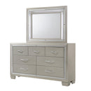  Elements International Platinum LT100DRMR Dresser and Mirror Set IMAGE 1
