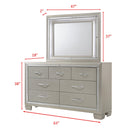  Elements International Platinum LT100DRMR Dresser and Mirror Set IMAGE 9