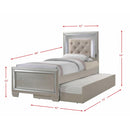  Elements International Platinum Youth LT111TTB Twin Platform Bed w/ Trundle IMAGE 6