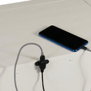  Elements International Slater SR600NS 3-Drawer Nightstand with USB Ports - White IMAGE 4