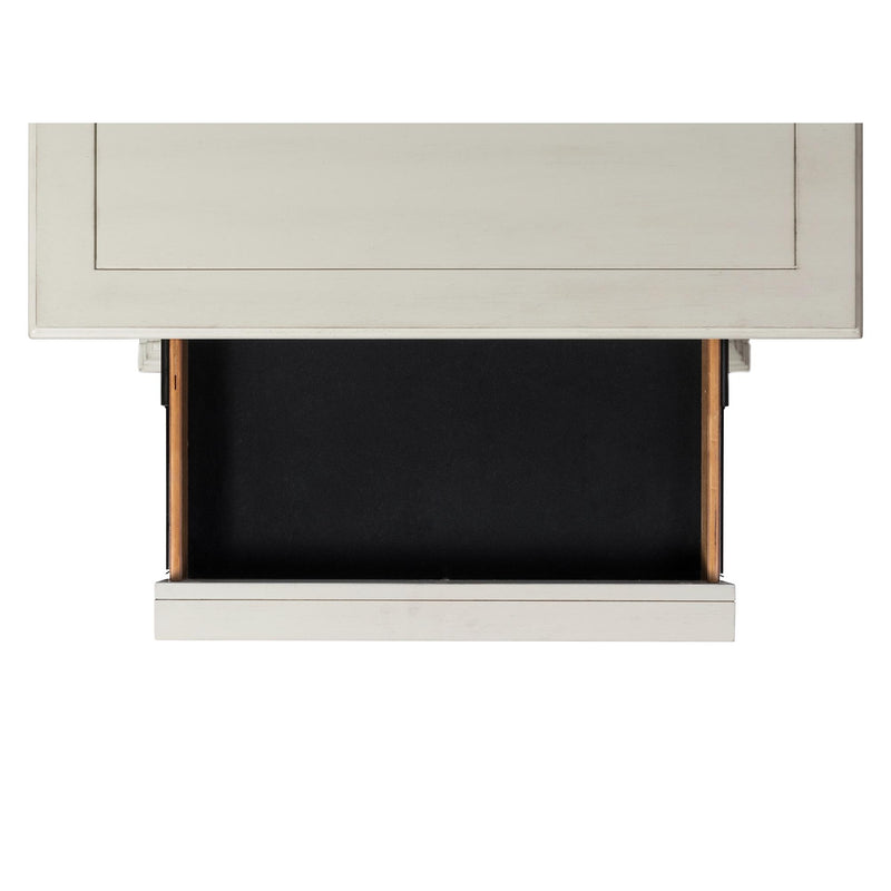  Elements International Slater SR600NS 3-Drawer Nightstand with USB Ports - White IMAGE 5
