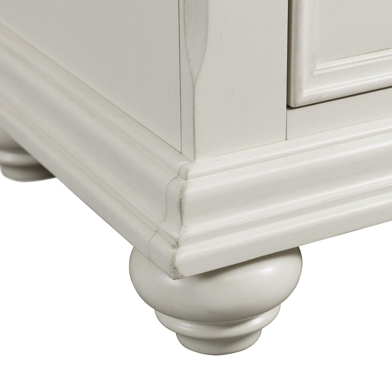  Elements International Slater SR600NS 3-Drawer Nightstand with USB Ports - White IMAGE 7