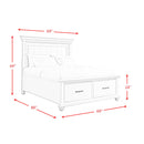  Elements International Slater SR650QB Queen Platform Storage Bed - White IMAGE 11