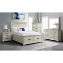  Elements International Slater SR650QB Queen Platform Storage Bed - White IMAGE 9