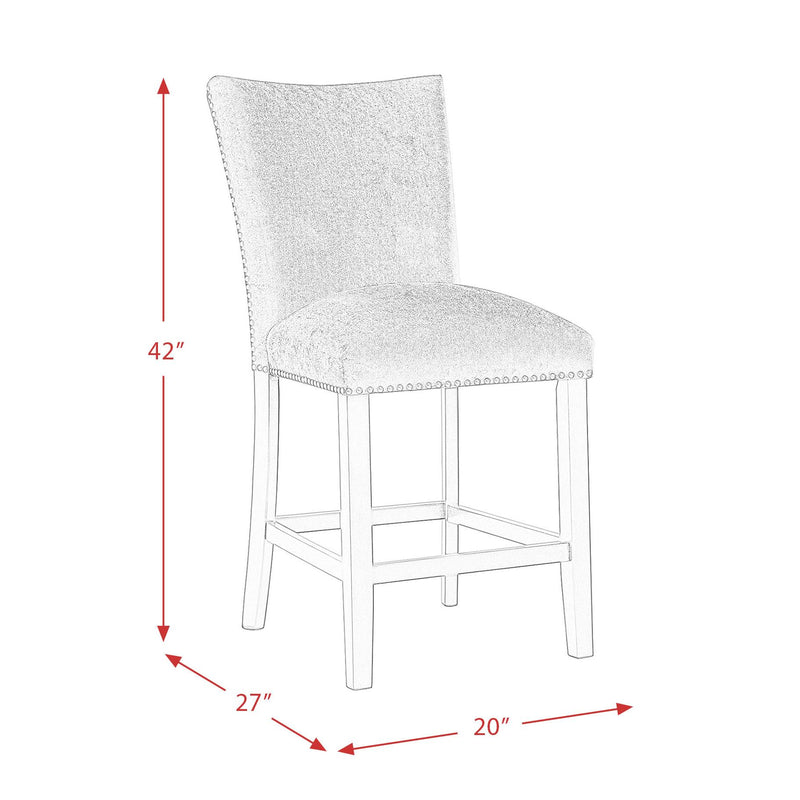  Elements International Francesca CFC300CVSC Counter Height Dining Chair - Gray IMAGE 11