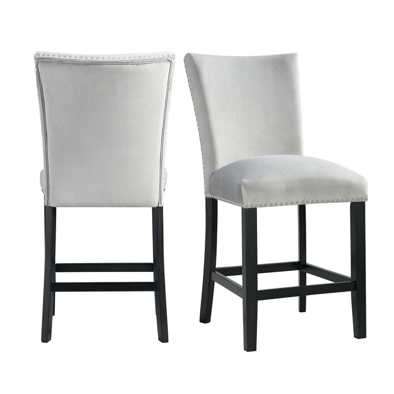  Elements International Francesca CFC300CVSC Counter Height Dining Chair - Gray IMAGE 7